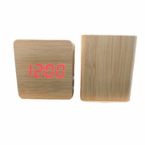 Wooden Themed Desk Organisor with Pen stand and digital Clock